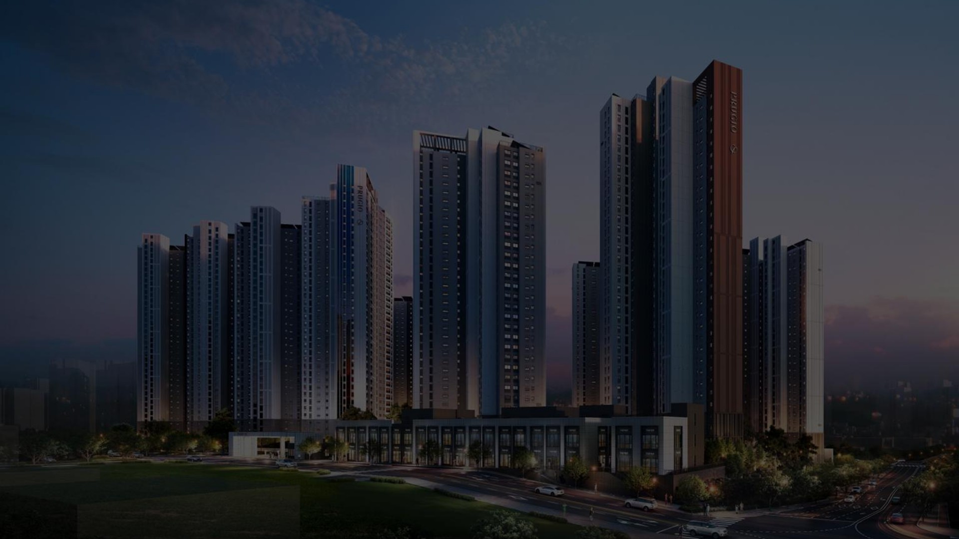 1,438세대 랜드마크 — 야간 투시도